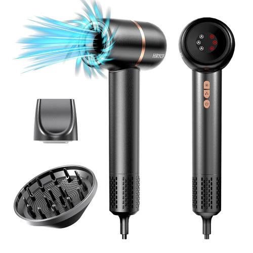Hair Dryer with Diffuser for Curly Hair 1200W Professional High Speed Ionic Blow Dryer 110000RPM Fast Dry 4 Temps & 3 Speeds